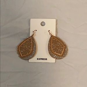 Express Statement Earrings gold and silver